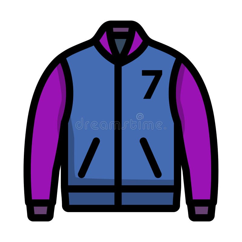 Baseball Jacket Icon stock vector. Illustration of casual 213730072