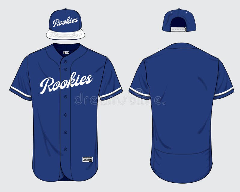 Baseball Jersey Uniform Template Mockup Vector Stock Vector