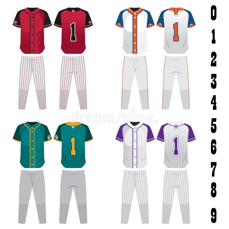 Specification Baseball Jersey T Shirt Mockup Stock Vector (Royalty Free)  1519848575