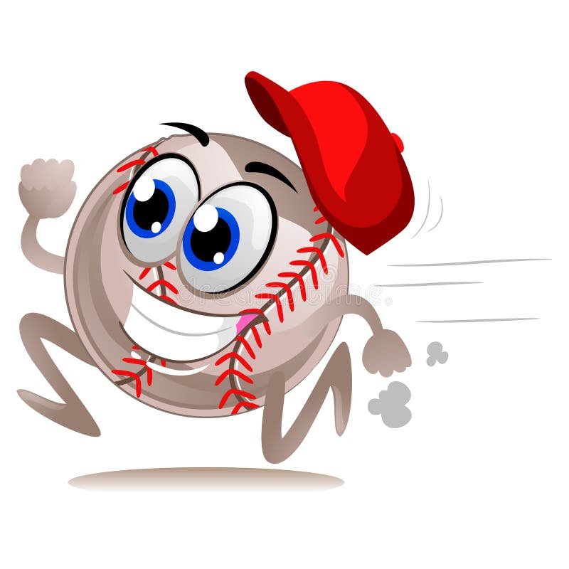 Baseball Mascot Running To Base Stock Vector Illustration of cartoon