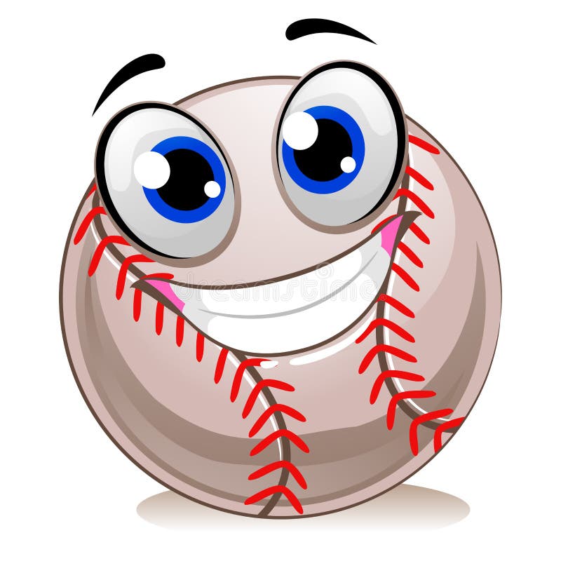 Baseball Mascot Smiling stock vector. Illustration of circle 74709425