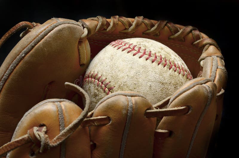 Baseball Mitt and Ball royalty free stock photos