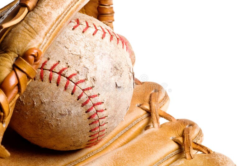 Old Baseball and Mitt stock photo. Image of glove, mitt 19618800