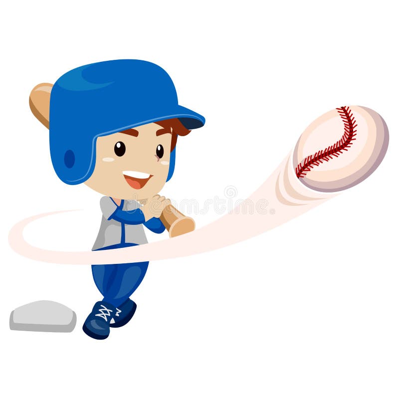 Vector Illustration of Kid Boy Baseball Player throwing the ball Stock  Vector