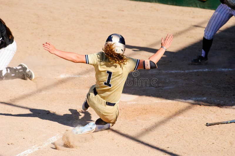 Sliding into Home/ Boys Baseball Editorial Photography Image of