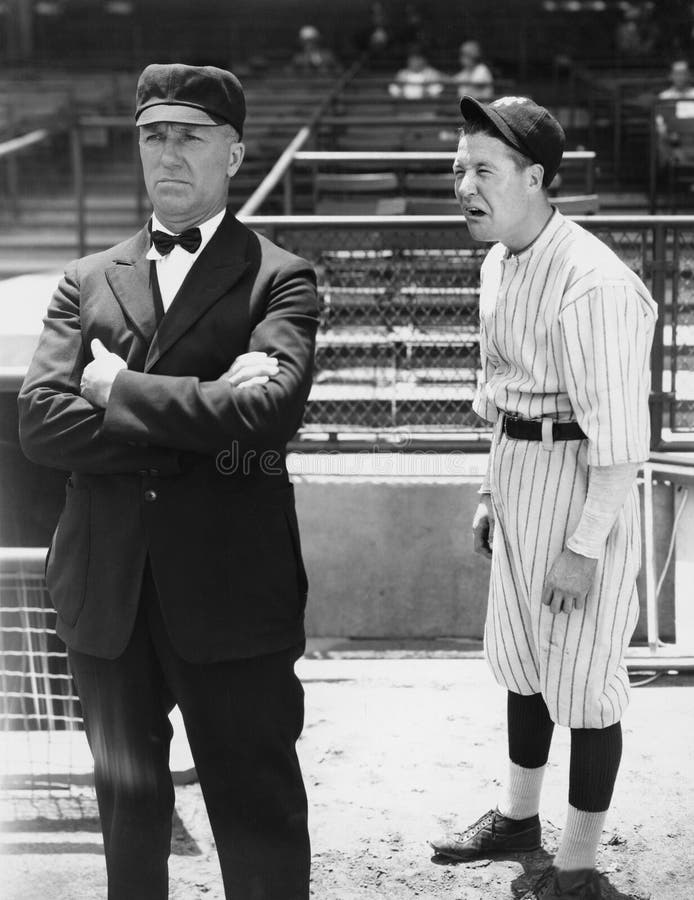 Baseball player and umpire stock photography Baseball player and umpire stock photography