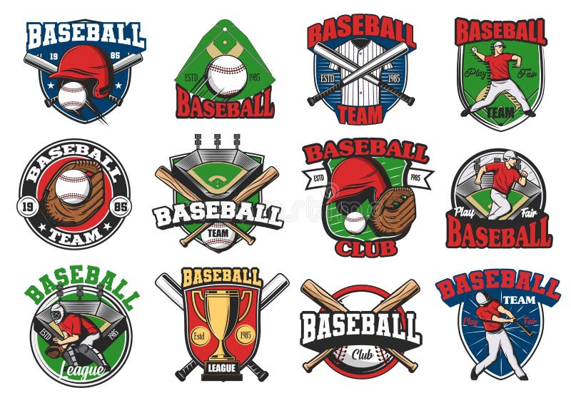 Baseball catcher cartoon icon Royalty Free Vector Image