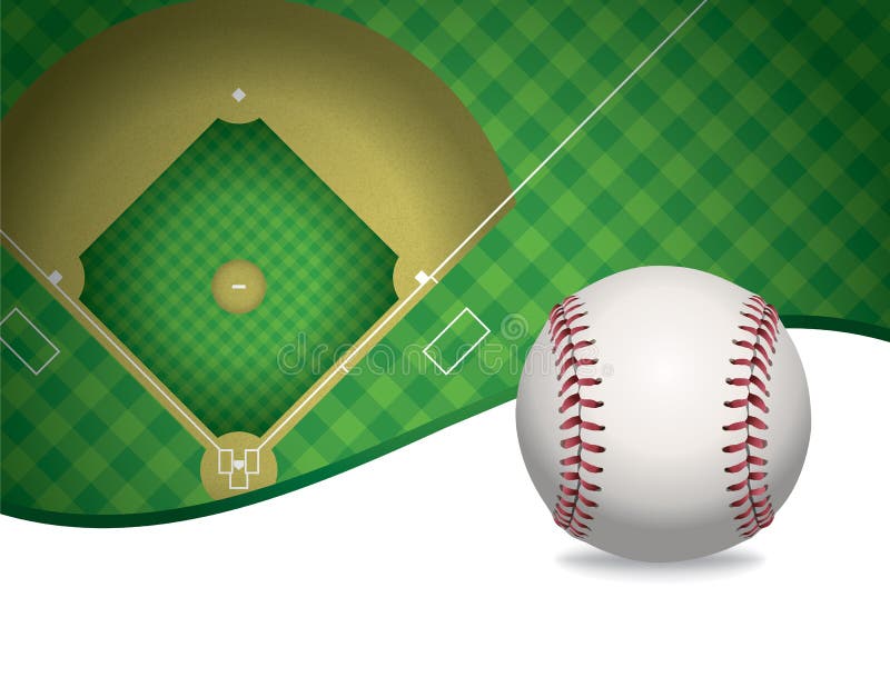 Baseball-und Baseball-Feld-Hintergrund-Illustration