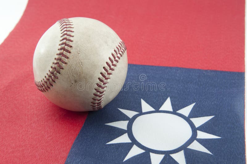 Baseball und Taiwan-Markierungsfahne
