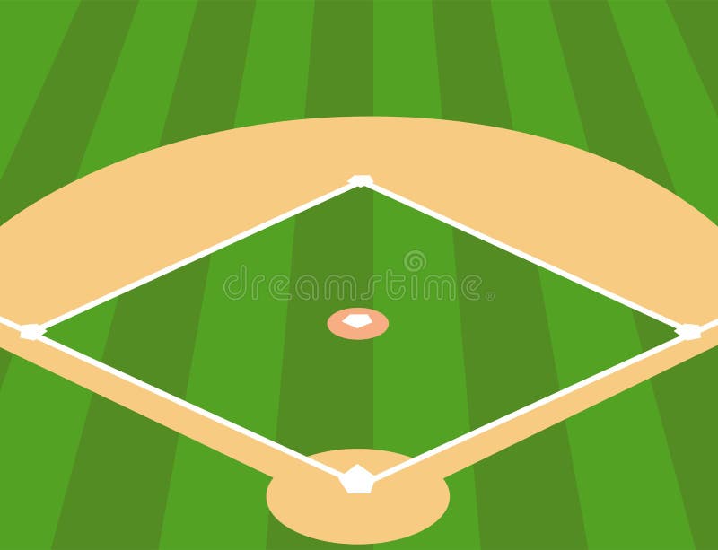 Vector Illustration of Baseball Field as Background. Vector Illustration of Baseball Field as Background