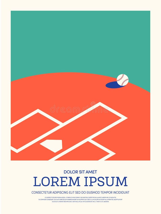 Baseballa sporta abstrakcjonistycznego rocznika retro stylowy plakatowy tło royalty ilustracja Baseballa sporta abstrakcjonistycznego rocznika retro stylowy plakatowy tło royalty ilustracja