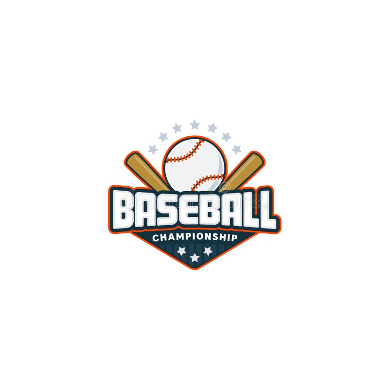 Baseballemblemlogo vektor illustrationer Baseballemblemlogo vektor illustrationer