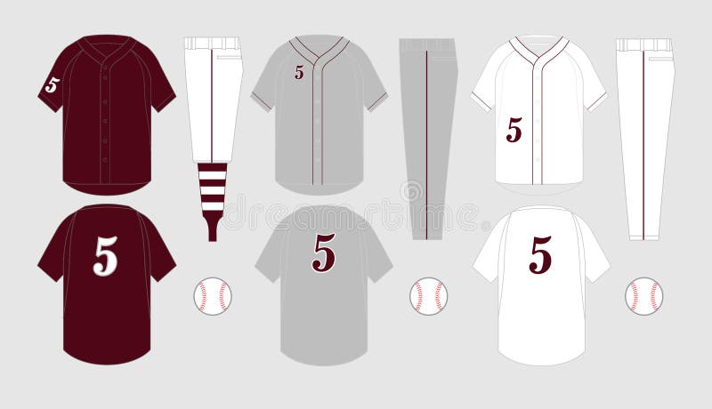 Baseballtrikotschablonen vektor abbildung Baseballtrikotschablonen vektor abbildung