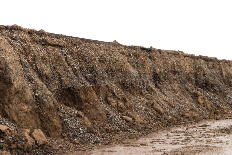 Basement on the side of the road cracked. royalty free stock photo