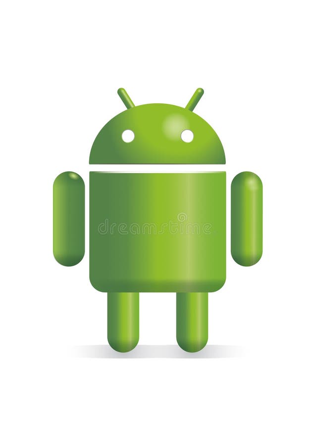 Basic green Android robot illustration. Basic green Android robot illustration