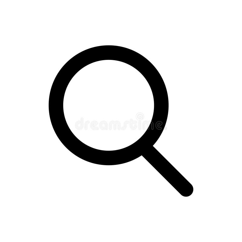 Basic app magnifier icon stock illustration