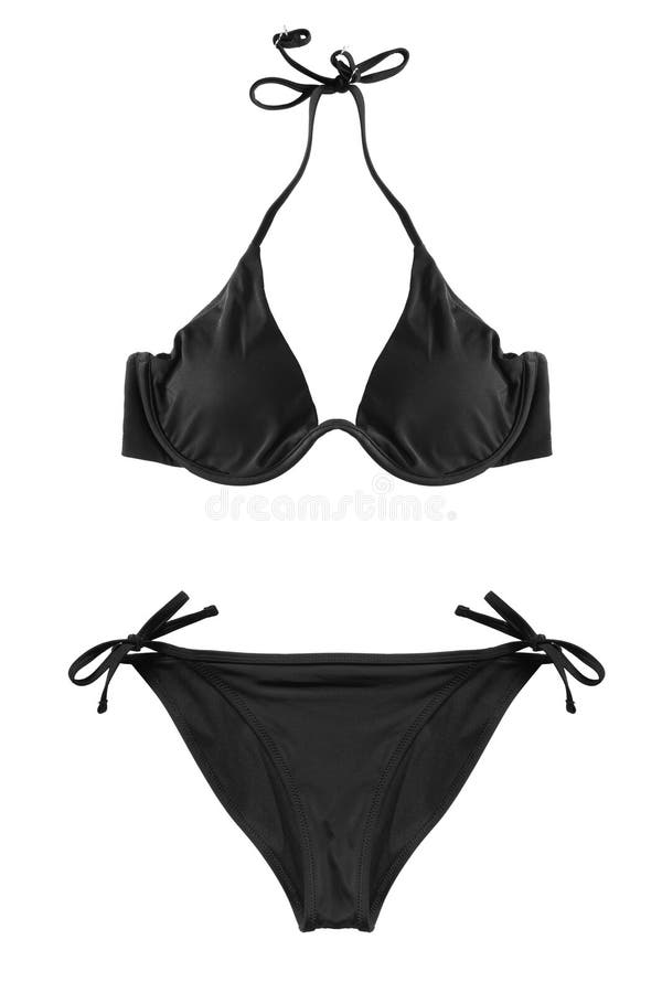 Black bikini isolated stock image. Image of swimsuit 156014977