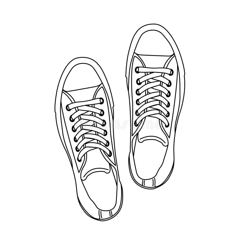 Man Shoes Top View., Vector Illustration Stock Vector - Illustration of ...