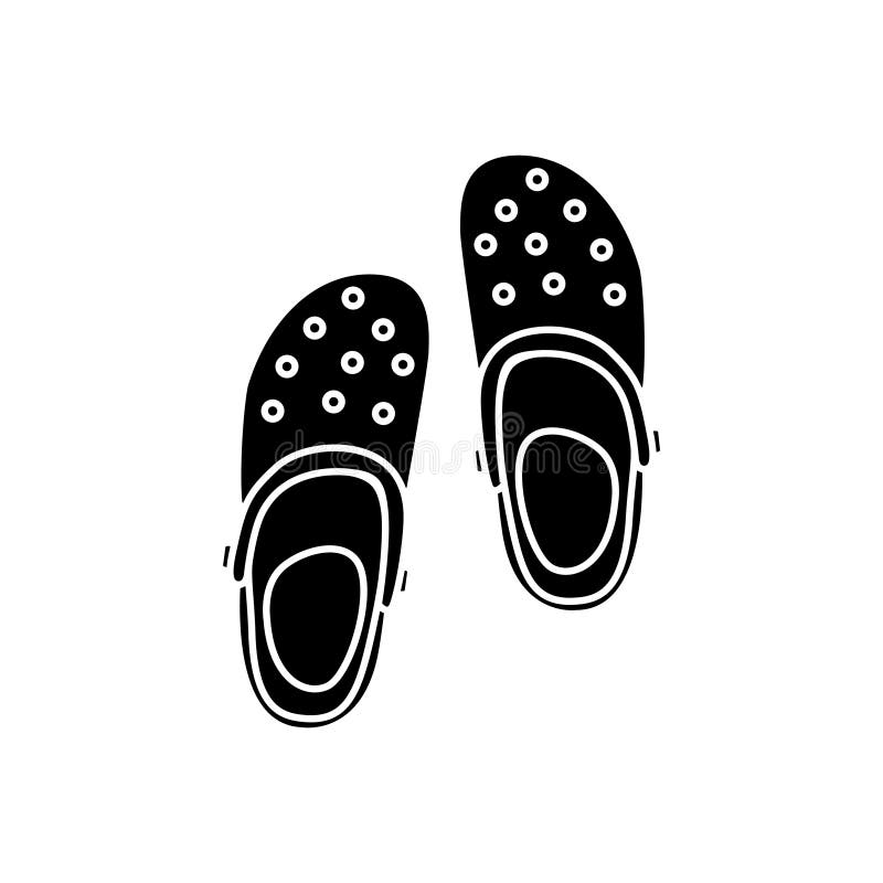 Rubber Slippers Icon, Vector Illustration Stock Vector - Illustration ...