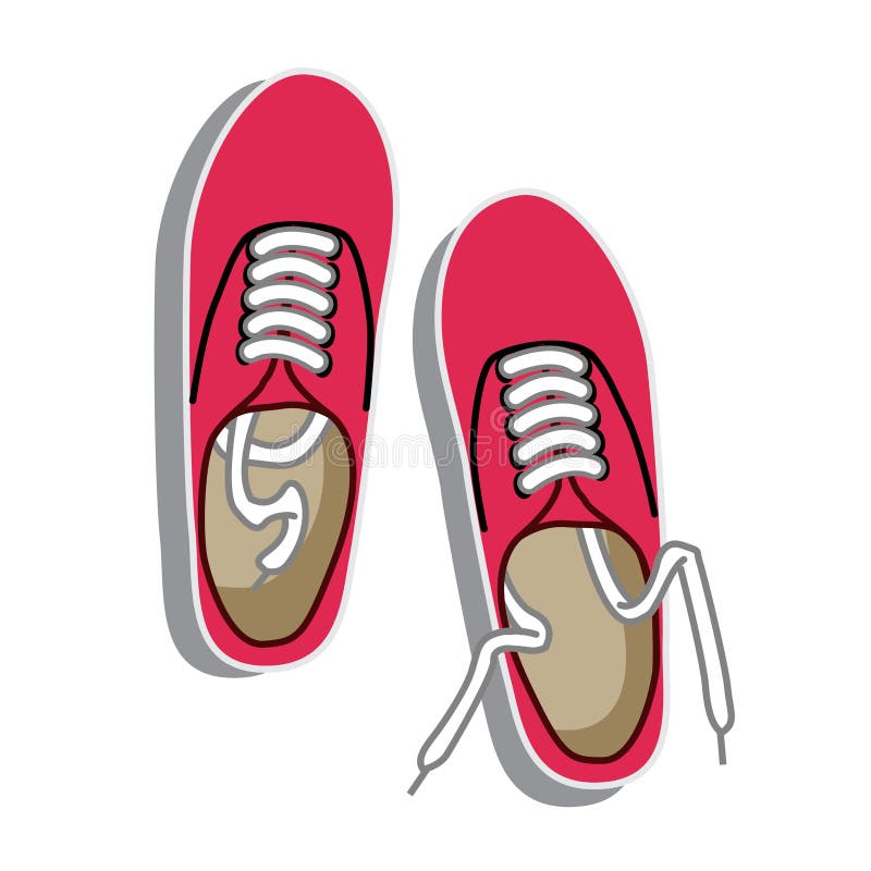 Man Shoes Top View., Vector Illustration Stock Vector - Illustration of ...