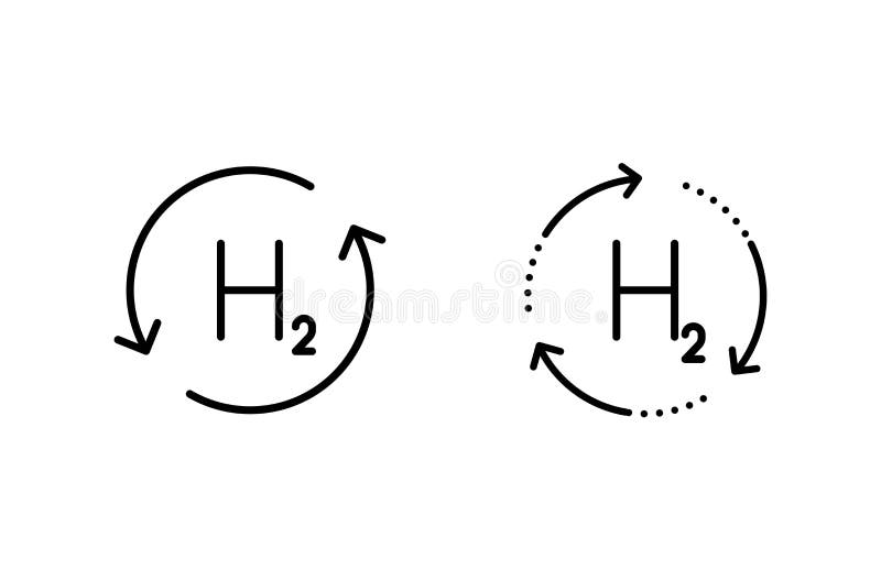 Hydrogen Gas Tank Line Icon , Line Color Vector Illustration Stock ...