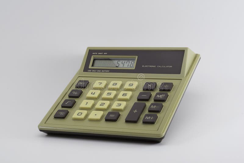 Basic calculator stock photo. Image of 1970s, division 20476288