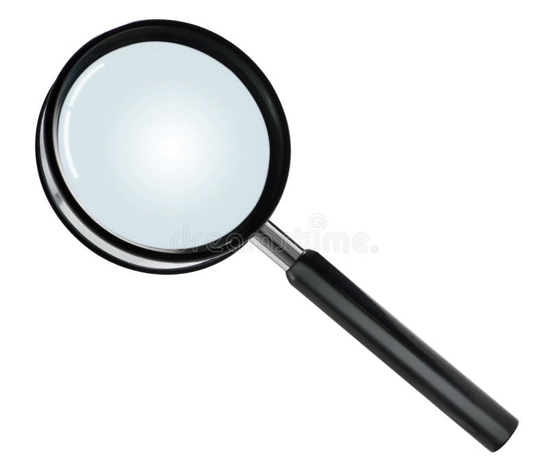 Basic Hand Lens or Magnifying Glass, on White Stock Photo Image of