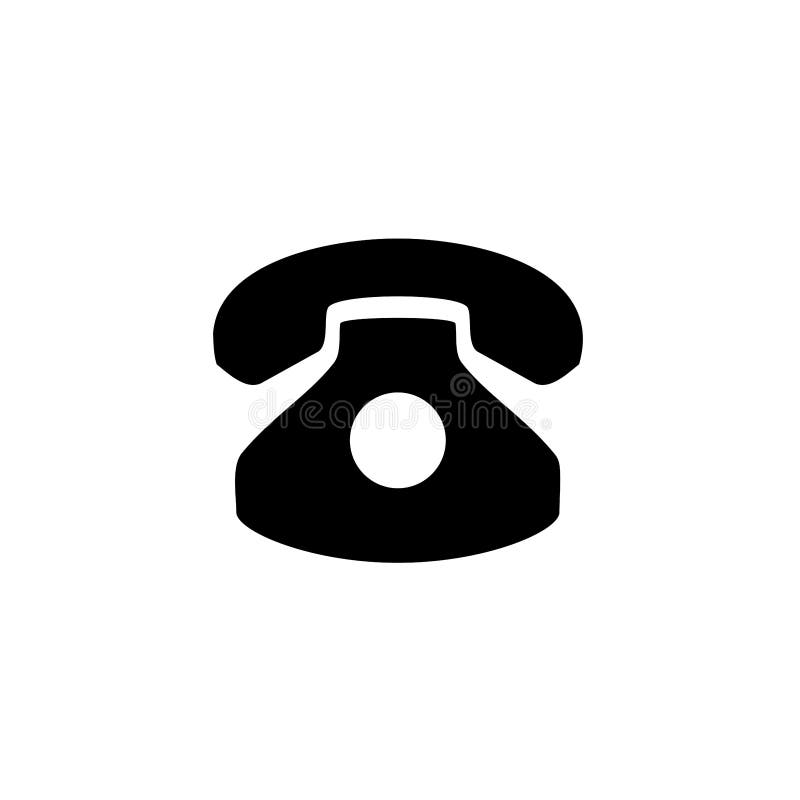 The Basic Logo Form of a Vintage Telephone Receiver Signal Stock Vector