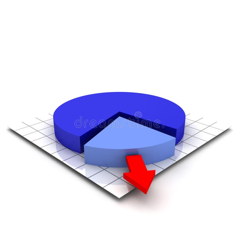 XXL 3D render of a pie chart with one segment being removed. XXL 3D render of a pie chart with one segment being removed