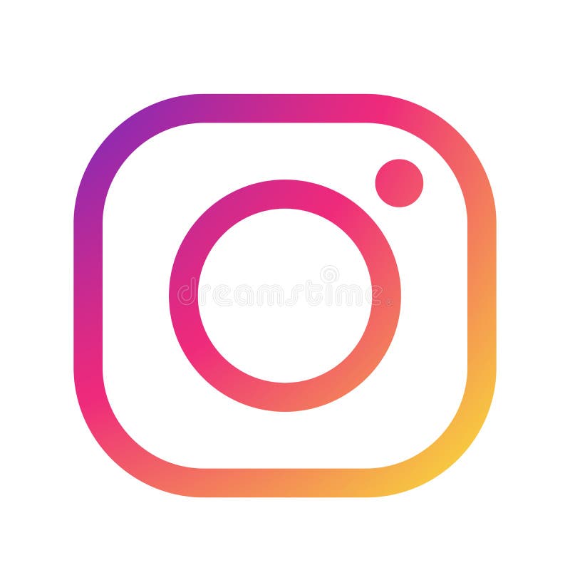 New Instagram camera logo icon vector with modern gradient design illustrations on white background. in ai10 illustrations