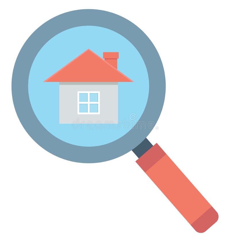House Search Color Vector Icon Which Can Be Easily Modified or Edit