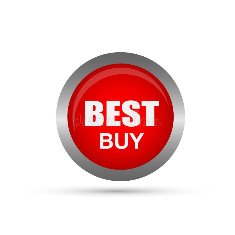 Best Buy Sale Icon Button Element on White Background Stock Vector