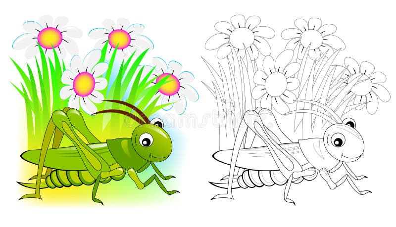 20 Cutie Bugs Fantasy Insect Cartoon Coloring Book, Adults + kids