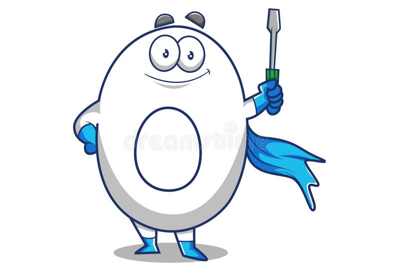 Illustration of Cute Cartoon Character O Stock Vector Illustration of