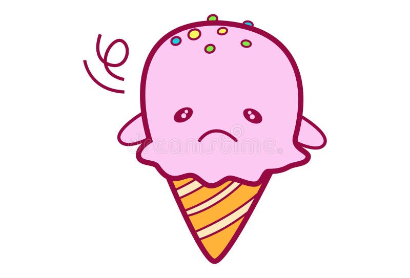 Illustration Of Cute Cartoon Ice Cream Stock Vector Illustration