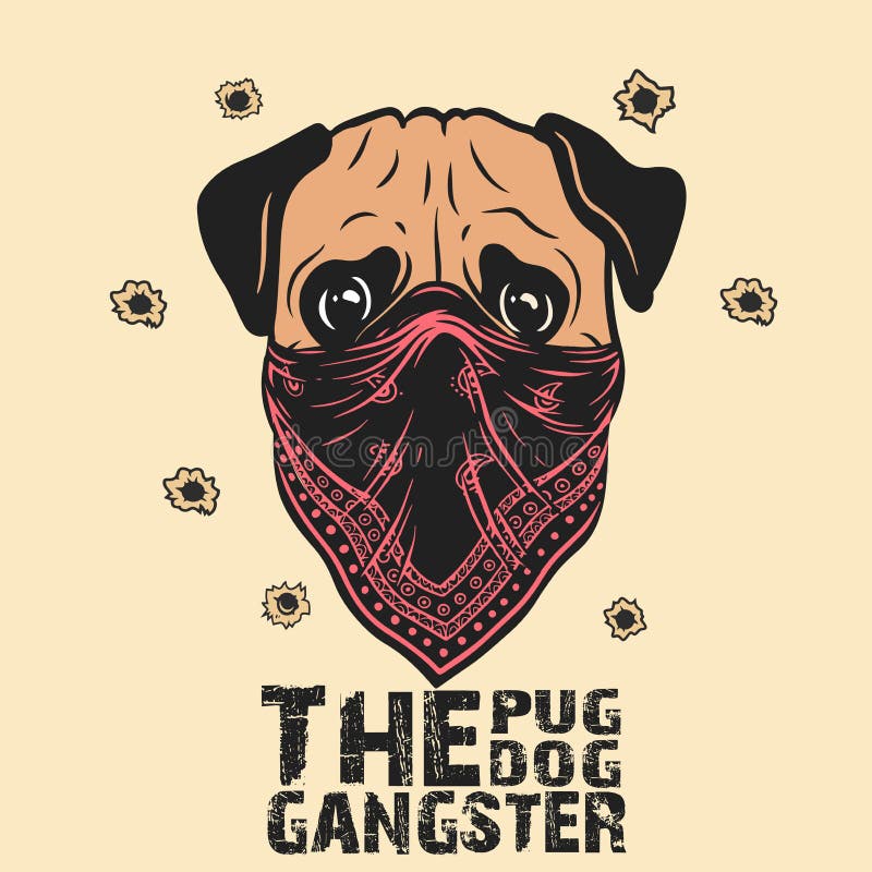 Gangster dog stock vector. Illustration of gangster, bulldog 64870305