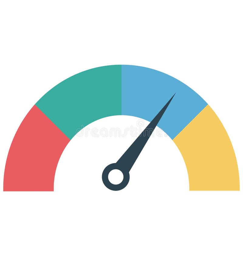 Speedometer Isolated Color Vector Icon that Can Be Easily Modified or