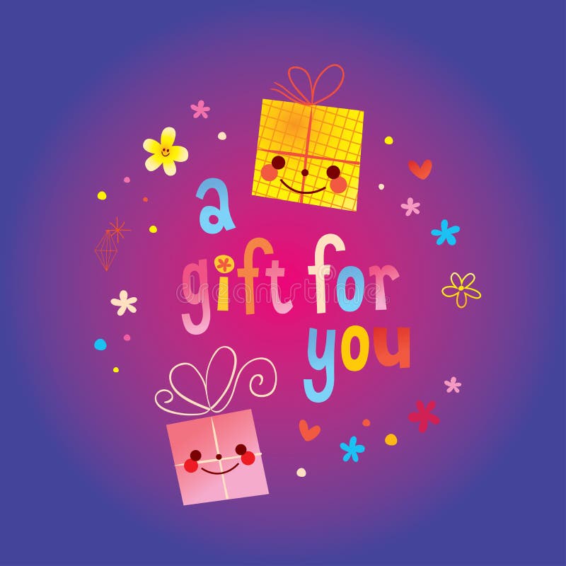 A gift for you stock vector. Illustration of birthday 53489906