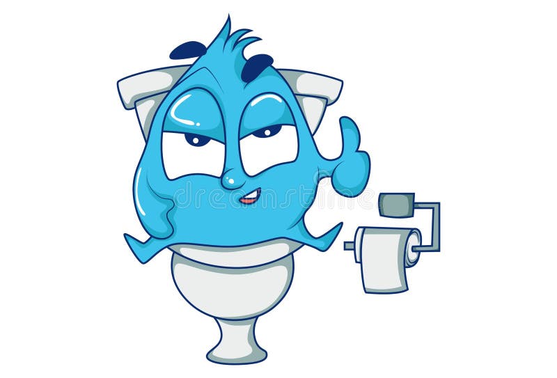 Toilet monster in vector stock vector. Illustration of disinfection