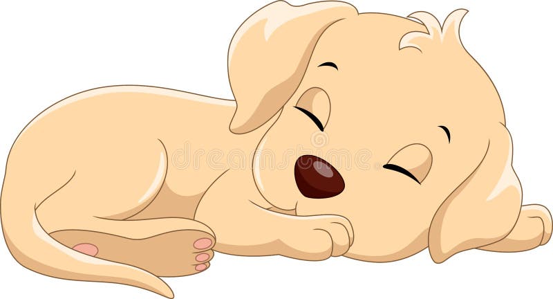 Illustration of Cartoon Cute Sleeping Dog Stock Illustration - Illustration  of happy, funny: 146637526