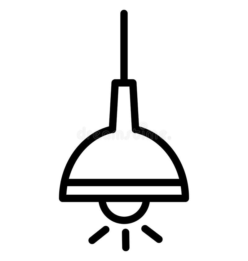 Ceiling Lamp Isolated Vector Icon Which Can Easily Modify or Edit Stock ...