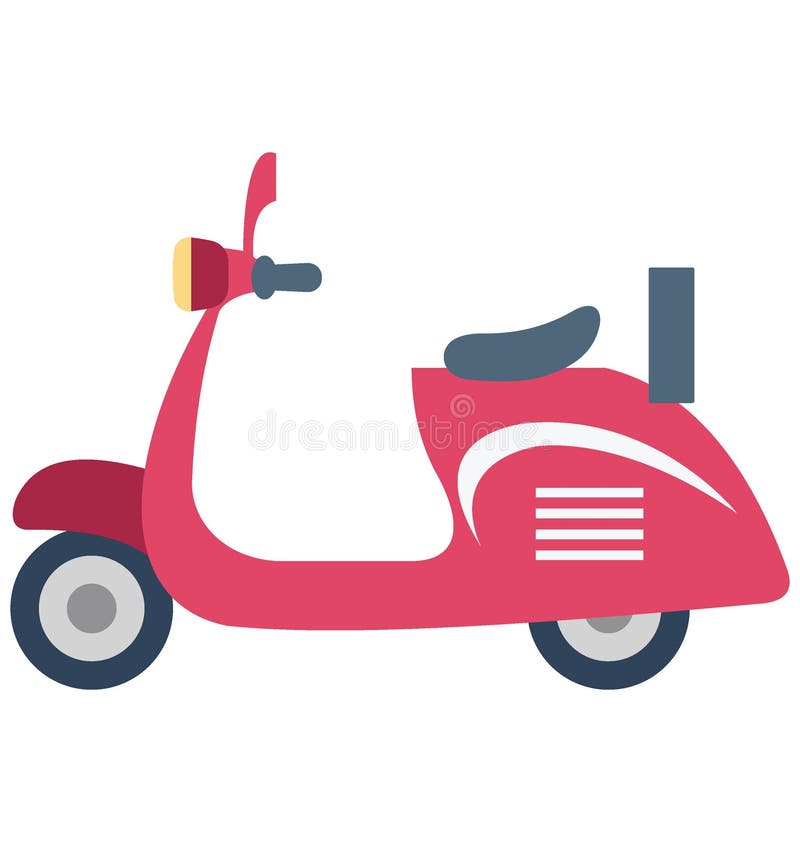 Vespa Color Vector Icon which can easily modify or edit stock illustration Vespa Color Vector Icon which can easily modify or edit stock illustration