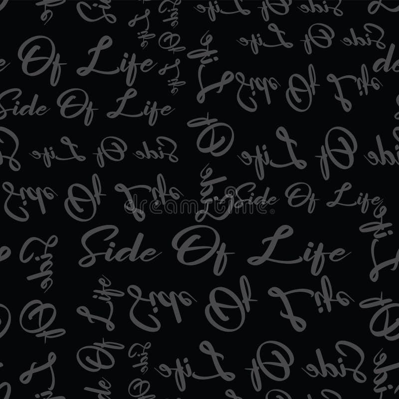 Trendy fashion side of life text design pattern white vector illustration