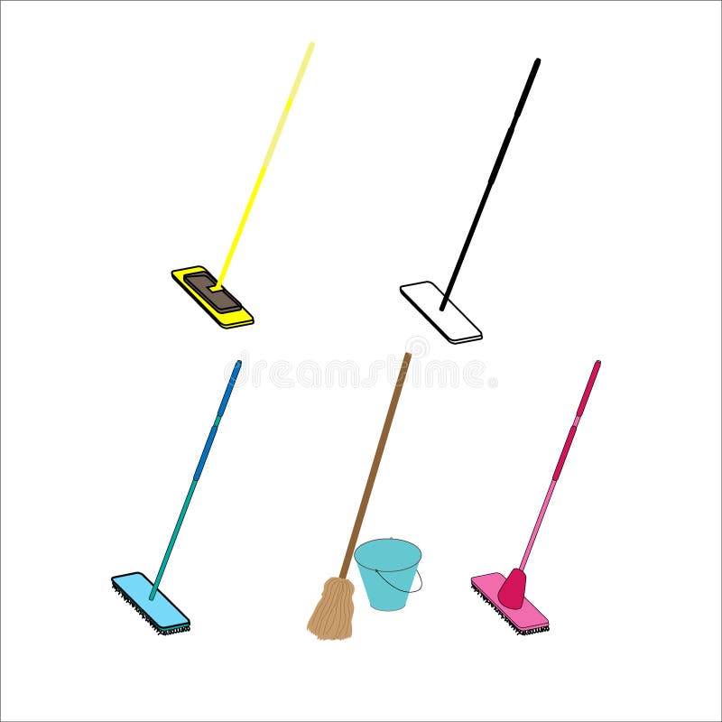 Mop and broom stock vector. Illustration of creative 27927657