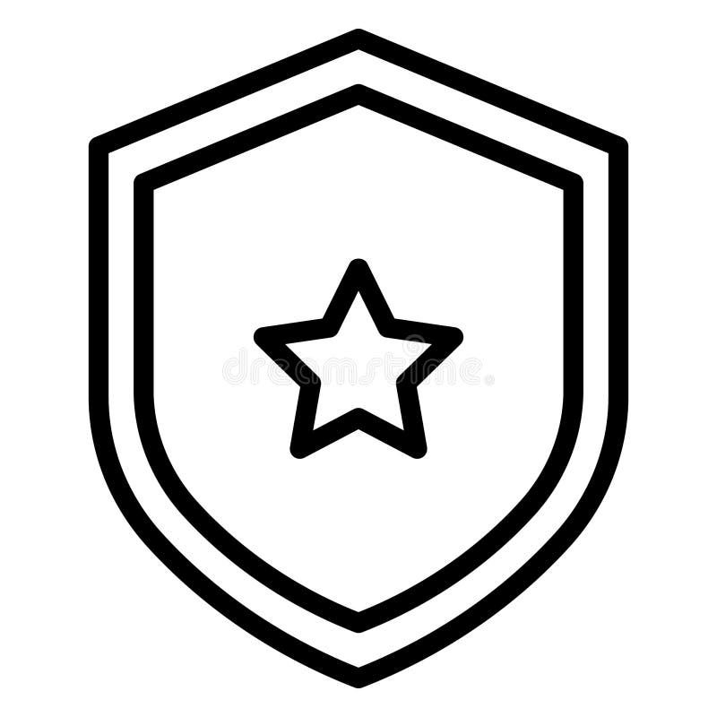 Award Shield, Gold Shield Isolated Vector Icon that Can Be Easily
