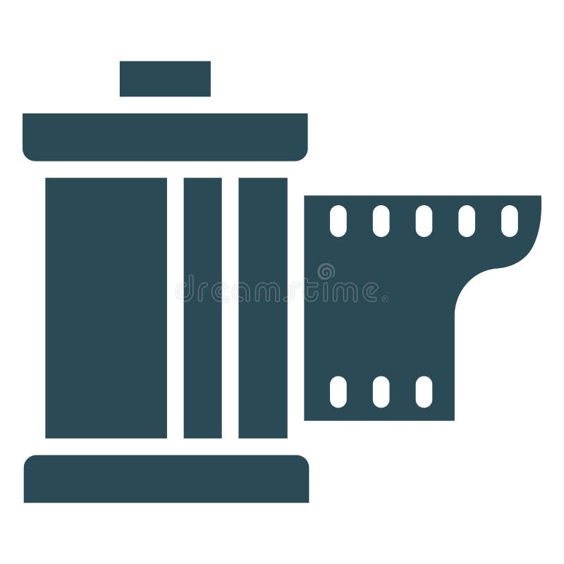 Camera Reel, Film Reel Bold Outline Vector Icon Which Can Easily ...