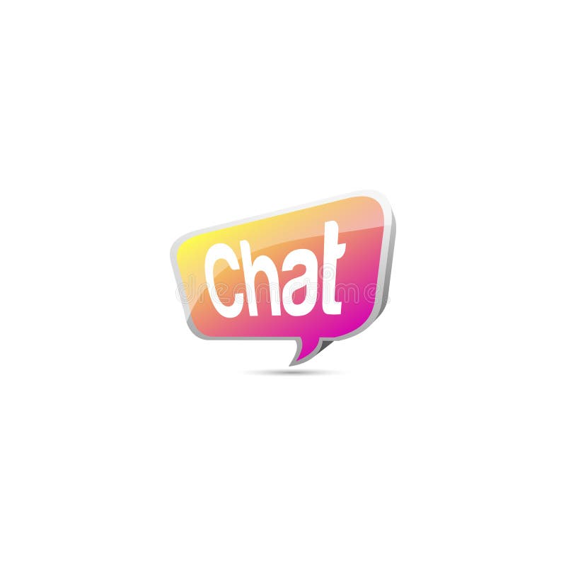 Volumetric gradient pink yellow speech bubble with minus symbol. royalty free illustration Volumetric gradient pink yellow speech bubble with minus symbol. royalty free illustration