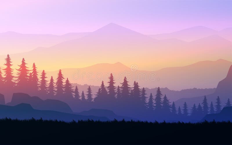 Nature Forest Natural Pine Forest Mountains Horizon Landscape Wallpaper Sunrise and Sunset Illustration Vector Style Background Stock Vector - Illustration of blue, nature: 166832923 Nature Forest Natural Pine Forest Mountains Horizon Landscape Wallpaper Sunrise and Sunset Illustration Vector Style Background Stock Vector - Illustration of blue, nature: 166832923