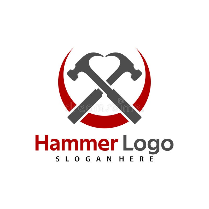 Hammer Logo Vector for Construction Stock Vector - Illustration of ...