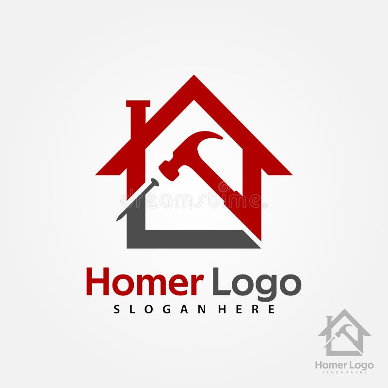 Home Construction Logo Design Template Stock Vector Illustration of